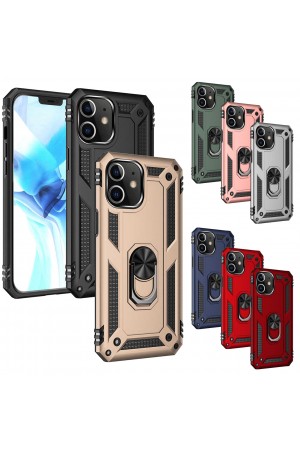 iPhone 12 Mini Kılıf Panzer Ring Tam Koruma Arka Kapak…