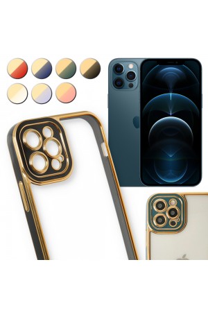 iPhone 12 Pro Max Kılıf Lazer Lens Kamera Çerçeveli Kapak