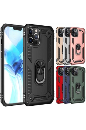 iPhone 12 Pro Max Kılıf Panzer Ring Tam Koruma Arka Kapak…