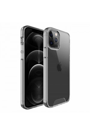 iPhone 12 Pro Max Kılıf Space Seri Lux Silikon Şeffaf Kapak