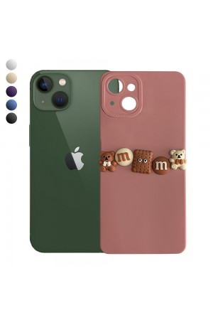 iPhone 13 Kılıf 3D M Bear Kamera Korumalı Silikon Kapak