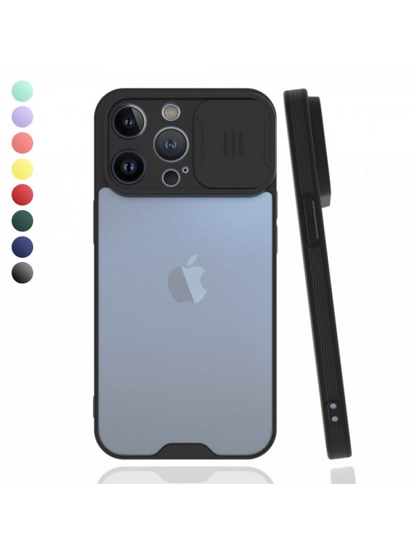 iPhone 13 Pro Max Kılıf Kamera Koruma Kapaklı Platin Matte Silikon Arka Kapak
