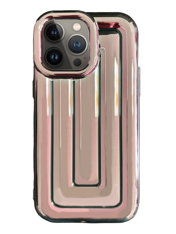 iPhone 13 Pro Max Rudra Seri Labirent Desen 3D Metalik Silikon Kapak…