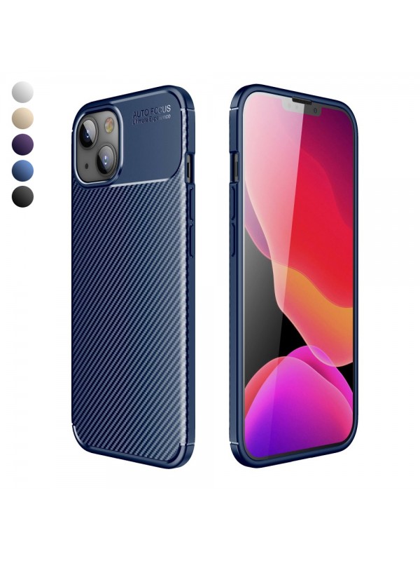 iPhone 14 / 13 Kılıf Focus Carbon Desen Silikon Arka Kapak…