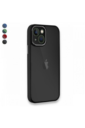 iPhone 14 Plus Kılıf Freya Lazer Lens Kamera Çerçeveli Silikon Kapak
