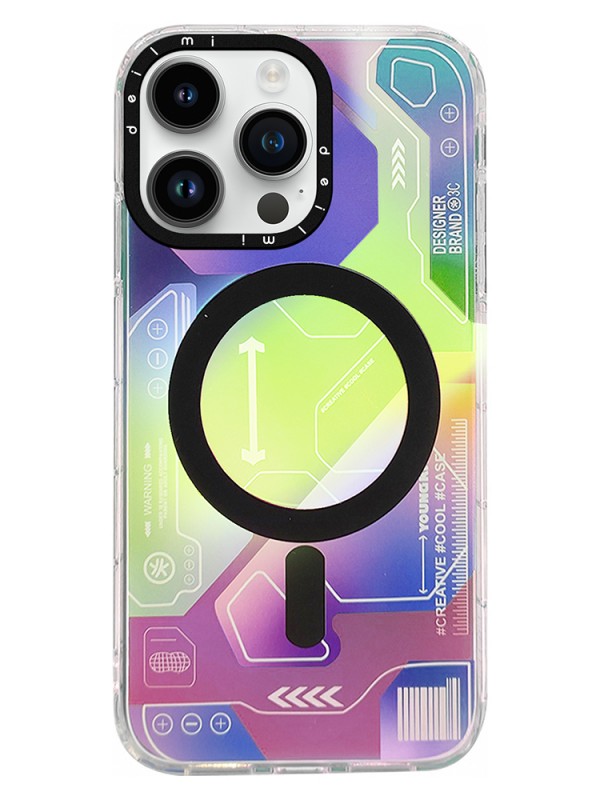 iPhone 14 Pro Kılıf Magsafe Özellikli Infinity Desenli Silikon Kapak…