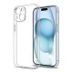 iPhone 15 Kılıf Metal Tuşlu Kamera Korumalı Silikon Şeffaf Arka Kapak