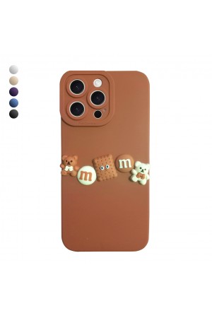 iPhone 15 Pro Kılıf 3D M Bear Kamera Korumalı Silikon Kapak…