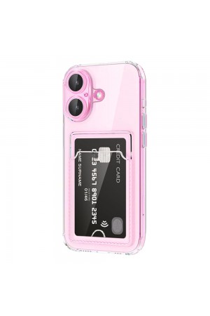 iPhone 16 Kılıf Cardy Şeffaf Kartlık Cepli Kapak…