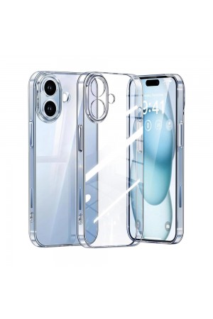 iPhone 16 Kılıf Kamera Korumalı Silikon Şeffaf Arka Kapak