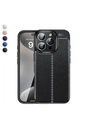 iPhone 16 Pro Max Kılıf Focus Deri Desen Silikon Arka Kapak…