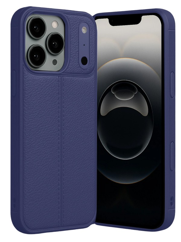 iPhone 17 Pro Kılıf Focus Deri Desen Silikon Arka Kapak…