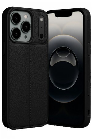iPhone 17 Pro Max Kılıf Focus Deri Desen Silikon A...