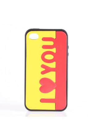iPhone 4 / 4s Taraftar G Silikon Kılıf Sarı-Kırmızı…