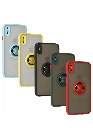 iPhone X / XS Kılıf Montrea Ring Yüzük Stantlı Kapak…