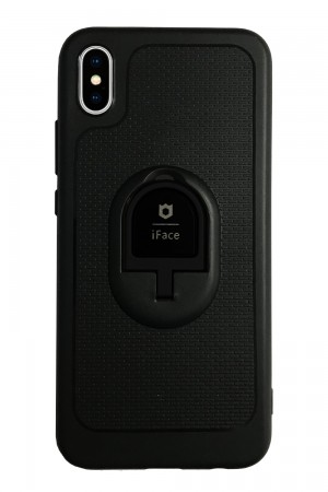 iPhone XS Max iFace Yüzük Tutuculu Arka Kapak Halka-Siyah