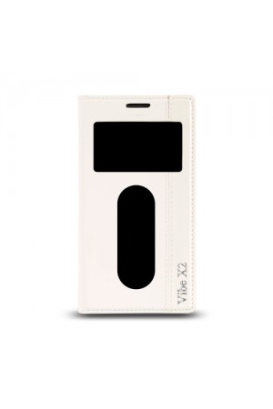 Lenovo Vibe X2 - Gizli Mıknatıslı Pencereli Magnum Kılıf Beyaz…