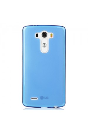LG G4 Kılıf Soft Silikon Şeffaf-Mavi Arka Kapak…
