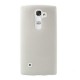 LG G4C Mini H525 Kılıf Deri Dokulu Slikon Arka Silikon Kılıf Beyaz