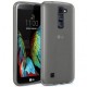 LG K10 2017 Kılıf Soft Silikon Şeffaf-Siyah Arka Kapak