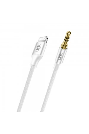 LinkTech A587 iPh Lightning - 3.5mm AUX Kablo 1mt Beyaz…