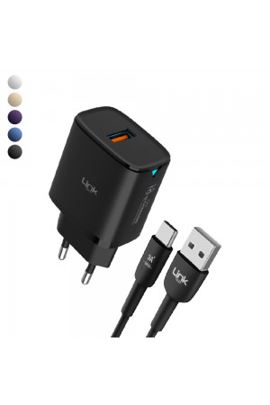 LinkTech C303 18W Auto ID Type-C Kablolu Şarj Aleti Set…