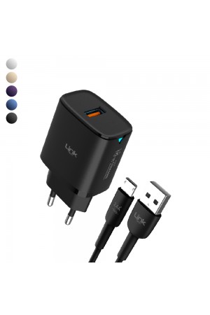 LinkTech C305 18W Auto ID Micro USB Kablolu Şarj Aleti Set