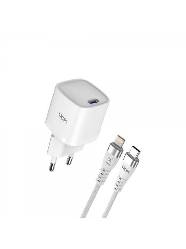 LinkTech G841 Premium 20W QC4.0 GaN Lightning Kablolu Şarj Aleti Set…