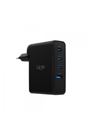 LinkTech G861 Premium 100W PD GaN3 1xUSB + 3x USB-C Şarj Adaptörü (…