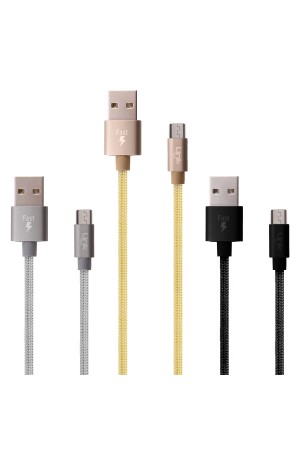 LinkTech K551 Micro USB Örgü Metal Başlı 1mt Şarj ve Data Kablosu…