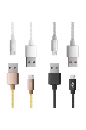 LinkTech K571 Micro USB Data/Şarj Kablosu Örgü Metal Başlı 3…