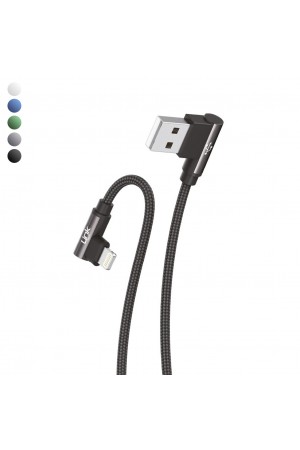 Linktech K593 Safe iPh Lightning 90 Derece Data/Şarj Kablosu 3A 1.5mt…