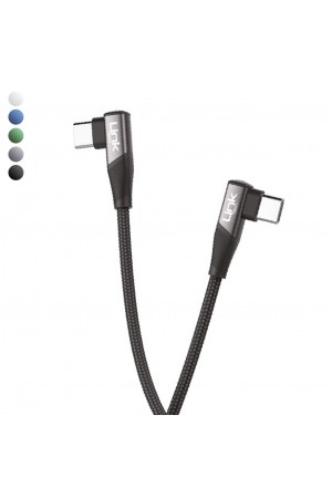 Linktech K595 Safe 60W Type-C - Type-C 90 Derece Data/Şarj Kablosu 1.…