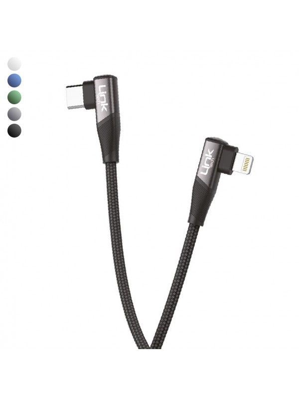 Linktech K596 27W Type-C - Lightning 90 Derece Data/Şarj Kablosu 1.5mt…