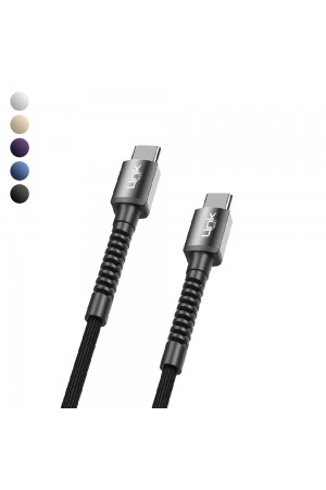 Linktech K597 Type-C to Type-C 60W 3mt Örgü Metal Başlı Şarj Kabl…