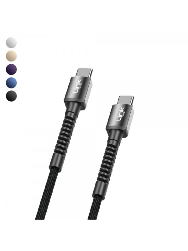 Linktech K597 Type-C to Type-C 60W 3mt Örgü Metal Başlı Şarj Kablosu…