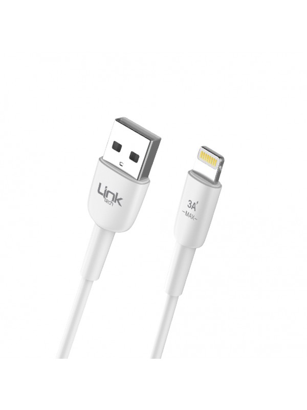 Linktech K601 Safe USB - iPh Lightning 3A Data ve Şarj Kablosu 1mt Beyaz…