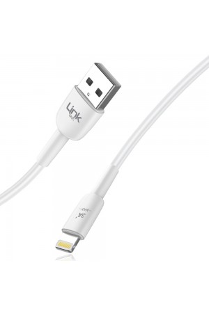 LinkTech K606 USB - iPh Lightning 3A 2mt Şarj Kablosu Beyaz…