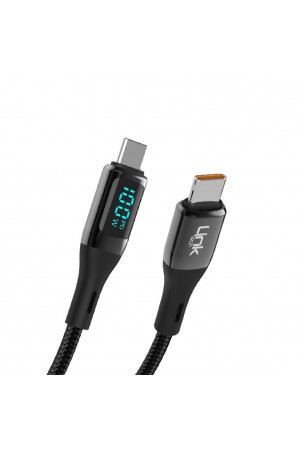 LinkTech K680 Dijital Göstergeli Type-C - Type-C 100W Data ve Şarj K…