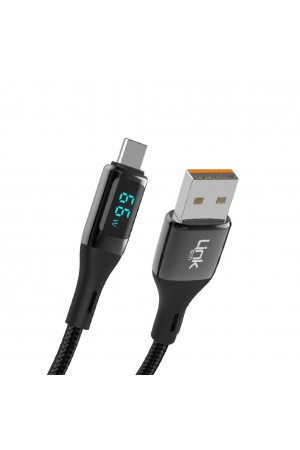 LinkTech K681 Dijital Göstergeli USB - Type-C 66W Data ve Şarj Kablo…