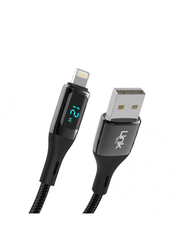 LinkTech K682 Dijital Göstergeli USB - iPh Lightning 12W 2.4A Data ve Şa…