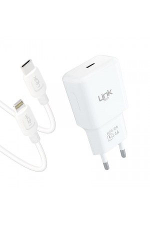LinkTech T447e Strong Eco 12W Type-C Şarj Aleti ve Type-C to Lightnin…