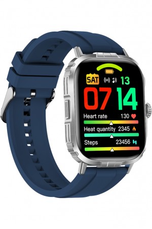 Logia Tech8 49mm Spor Akıllı Saat Alüminyum Kasa Silikon Kordon