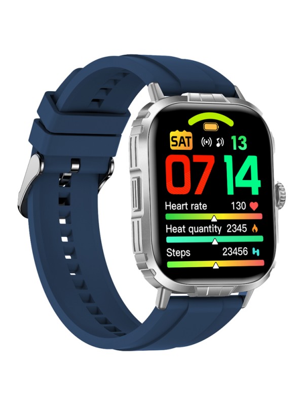 Logia Tech8 49mm Spor Akıllı Saat Alüminyum Kasa Silikon Kordon