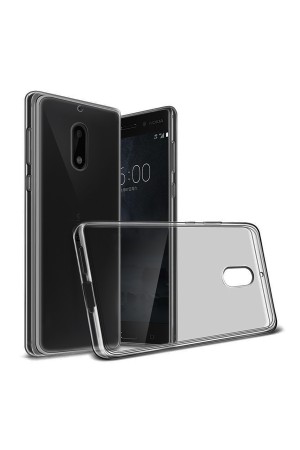 Nokia 5 Kılıf Soft Silikon Şeffaf-Siyah Arka Kapak…