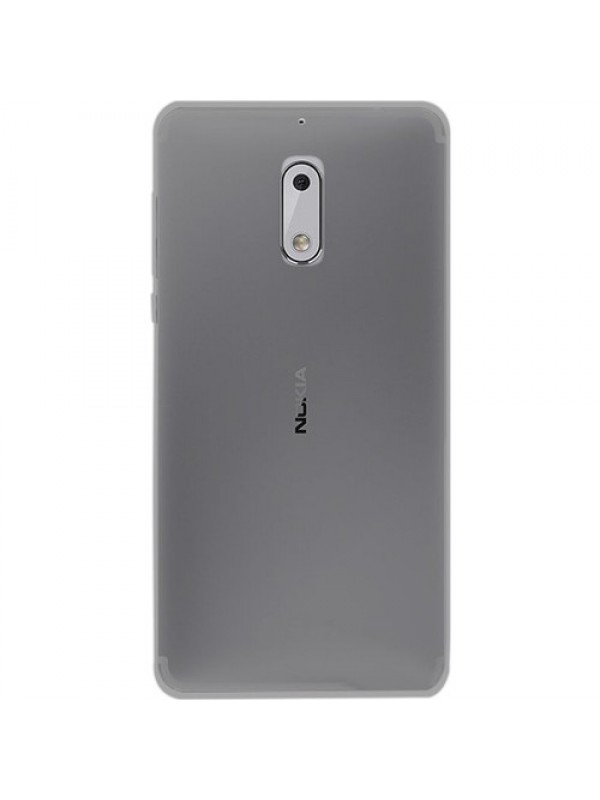 Nokia 6 Kılıf Soft Silikon Şeffaf-Siyah Arka Kapak