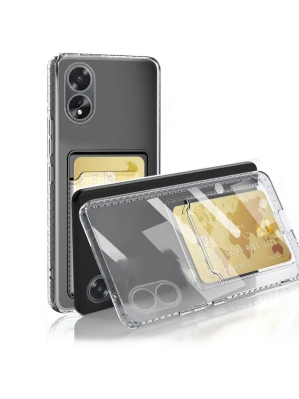Oppo A38 Kılıf Cardy Şeffaf Kartlık Cepli Kapak…