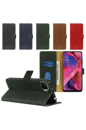 Oppo A73 Kılıf Kroko Desen Kapaklı Cüzdanlı…