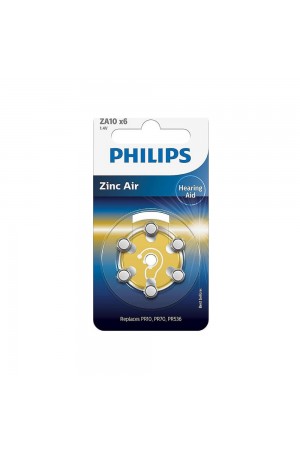 Philips ZA10 x6 PR70 İşitme Cihazı 1.4V Pil 6lı Paket 10 Numara…