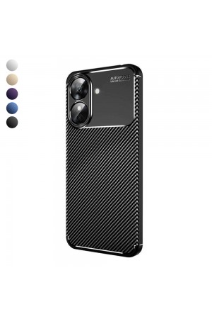 Realme Note 60 Kılıf Focus Carbon Desen Silikon Arka Kapak…